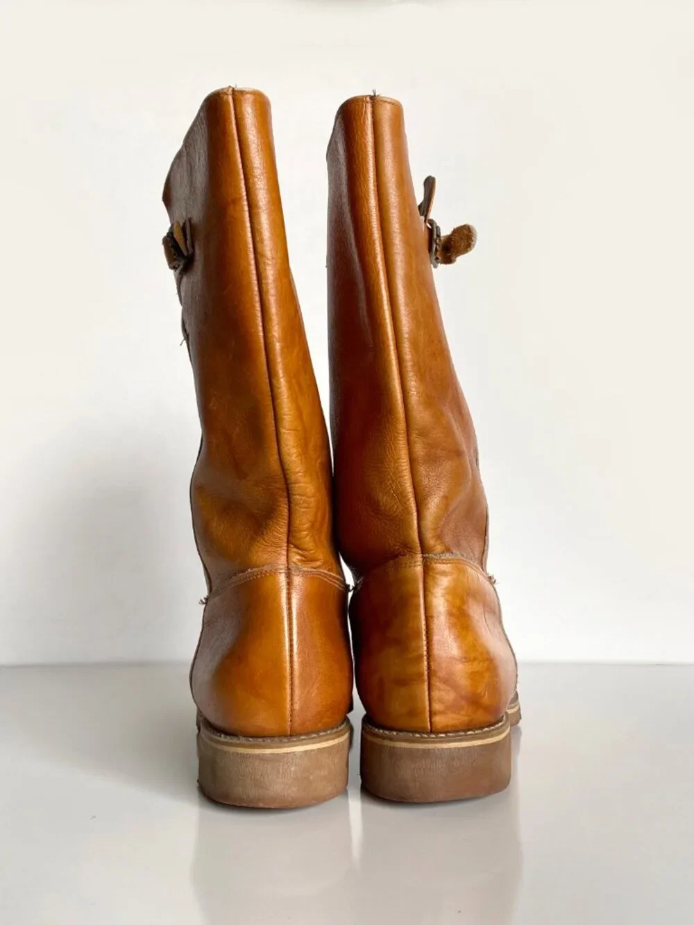 Vintage Dingo Brown Cognac Leather Insulted Boots Men's Size 10 - Picture 4 of 14